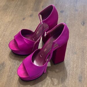 Zara Fuchsia Platform Sandals